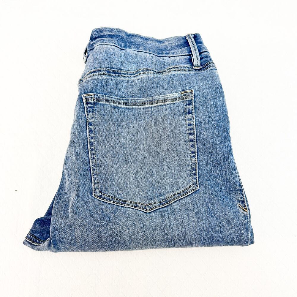 Good American Good Leg Denim Jeans Ripped Blue261 Size 16